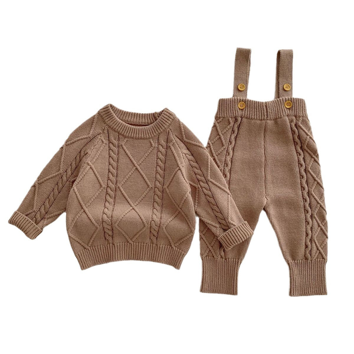 Baby Twist Knitted Suit Pullover Sweater Jumpsuit